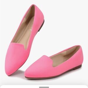 New MUSSHOE Flat Shoes Women Comfortable Slip on Women's Flats 8.5  pink